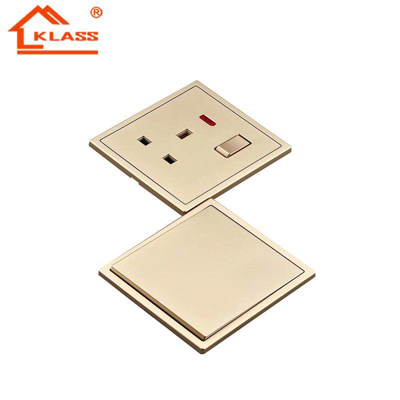 Brushed Gold Wall Switch Push On Off Switch 1gang 2way